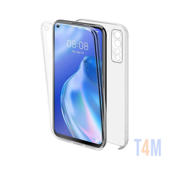 Funda de Silicona 360º para Huawei P40 Lite/Nova 6 Se Transparente